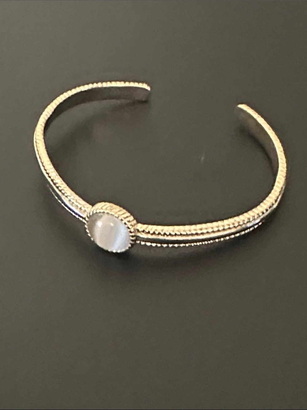 Talbots Gold-Tone Cuff Bracelet with Moonstone Cabochon